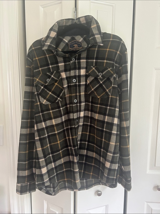 Freedom Foundry Other - Men's Black Plaid Button-Down Shirt with Cream & Tan Accents